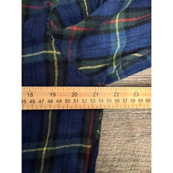 Jachs New York Men's Recycled Flannel Blue/Green Shirt Large‎ Gorpcore Classic - Picture 11 of 12